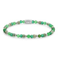 Rebel & Rose Green Morning Glam Rocks silver-coloured armband 4 mm - multicolor