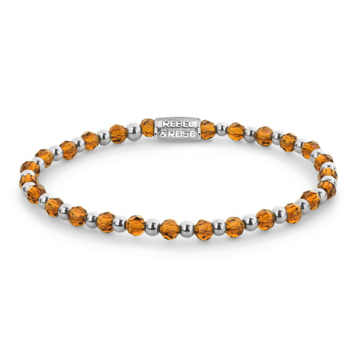 Rebel & Rose Mix Autumn Love Glam Rocks silver-coloured armband 4 mm - multicolor