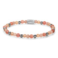 Rebel & Rose Roses and Cherry Glam Rocks silver-coloured armband 4 mm - roze