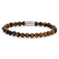 Rebel & Rose Tiger Lily armband 6 mm - bruin