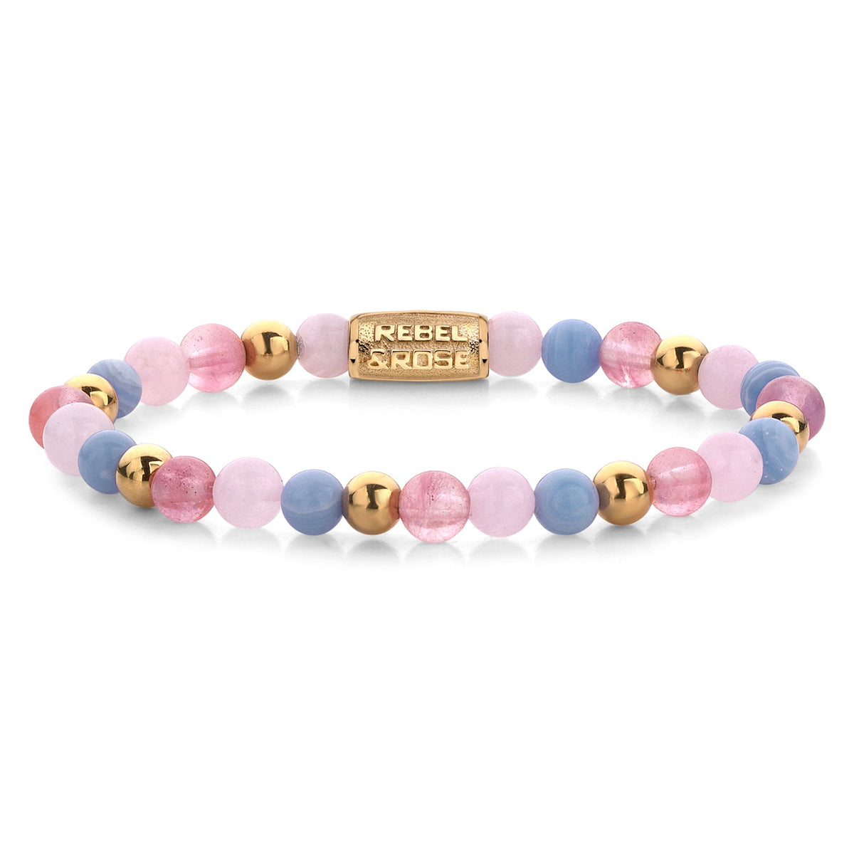 Rebel & Rose Pink Summer Vibes gold-coloured armband 6 mm - multicolor