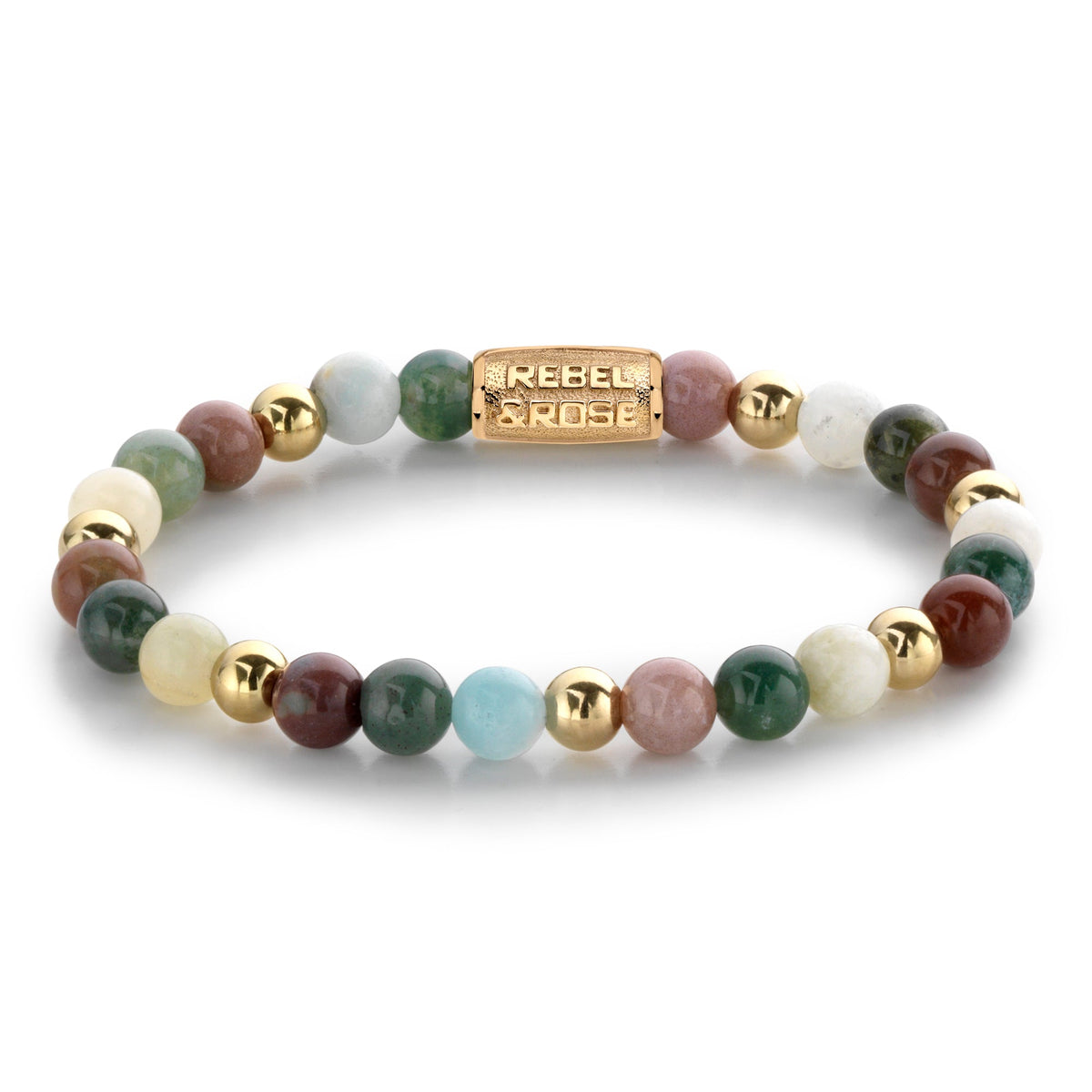 Rebel & Rose Spring Shine gold-coloured armband 6 mm - multicolor