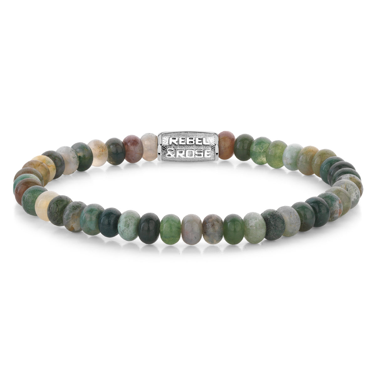 Rebel & Rose Indian Summer Round Slices armband 6 mm