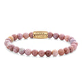 Rebel & Rose Rose Garden gold-coloured armband 6 mm - roze en paars