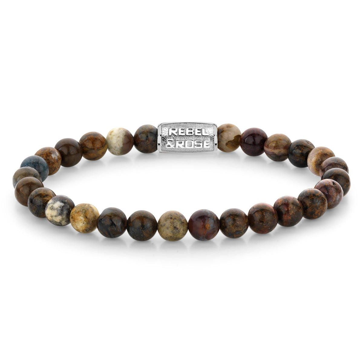 Rebel & Rose Autumn Rocks armband 6 mm - multicolor