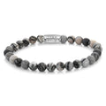 Rebel & Rose Black Wolf armband 6 mm - zwart