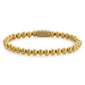 Rebel & Rose Gold-coloured Handmade Rocks armband 6 mm - goudkleurig