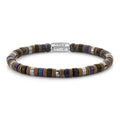 Rebel & Rose Slices - Mixed Blue armband 6 mm - multicolor