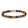 Rebel & Rose Variations Woodstock armband 6 mm - bruin