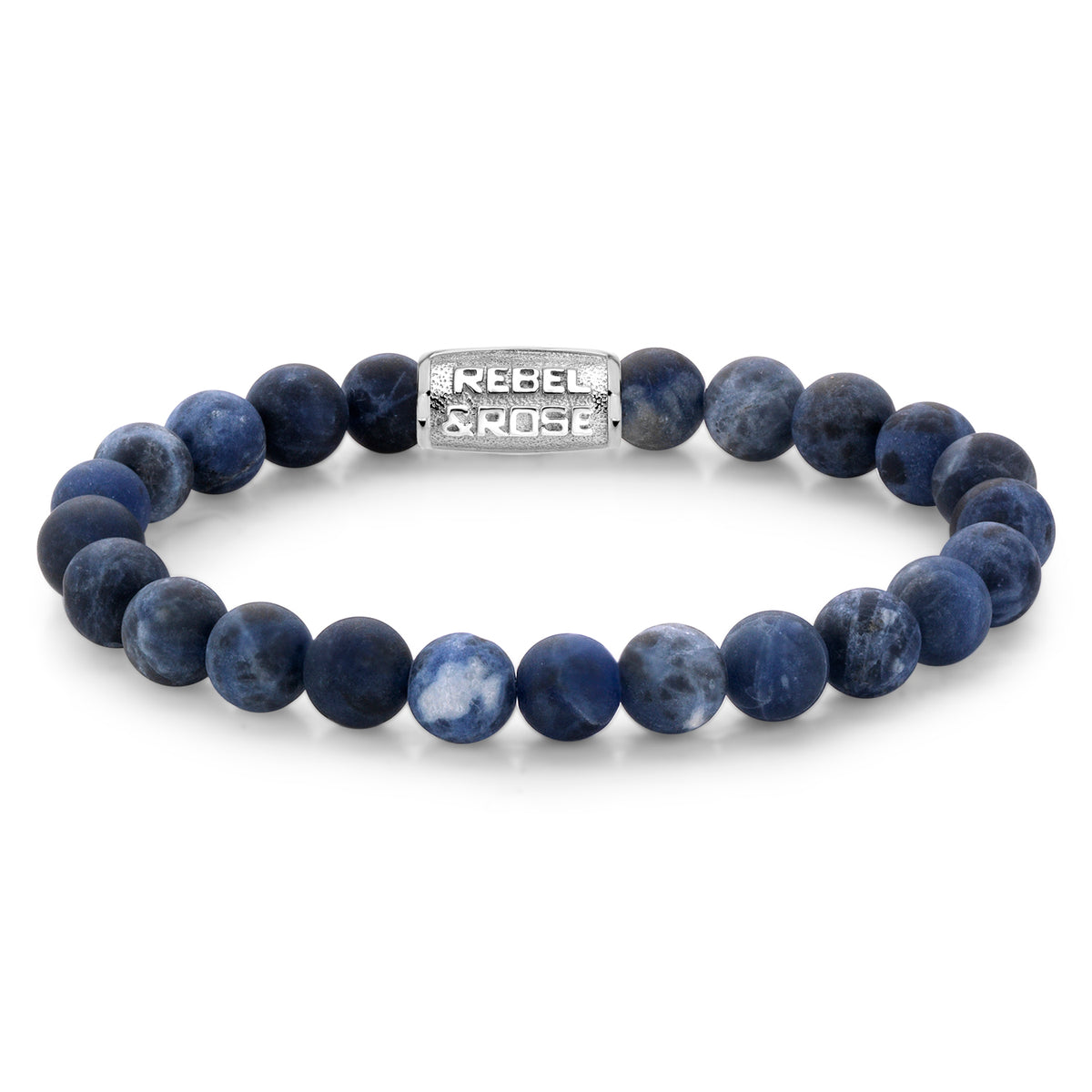Rebel & Rose Matt Midnight armband 8 mm - blauw