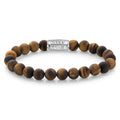 Rebel & Rose Matt Tiger Lily armband 8 mm - bruin
