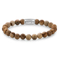 Rebel & Rose Woodstock armband 8 mm - bruin