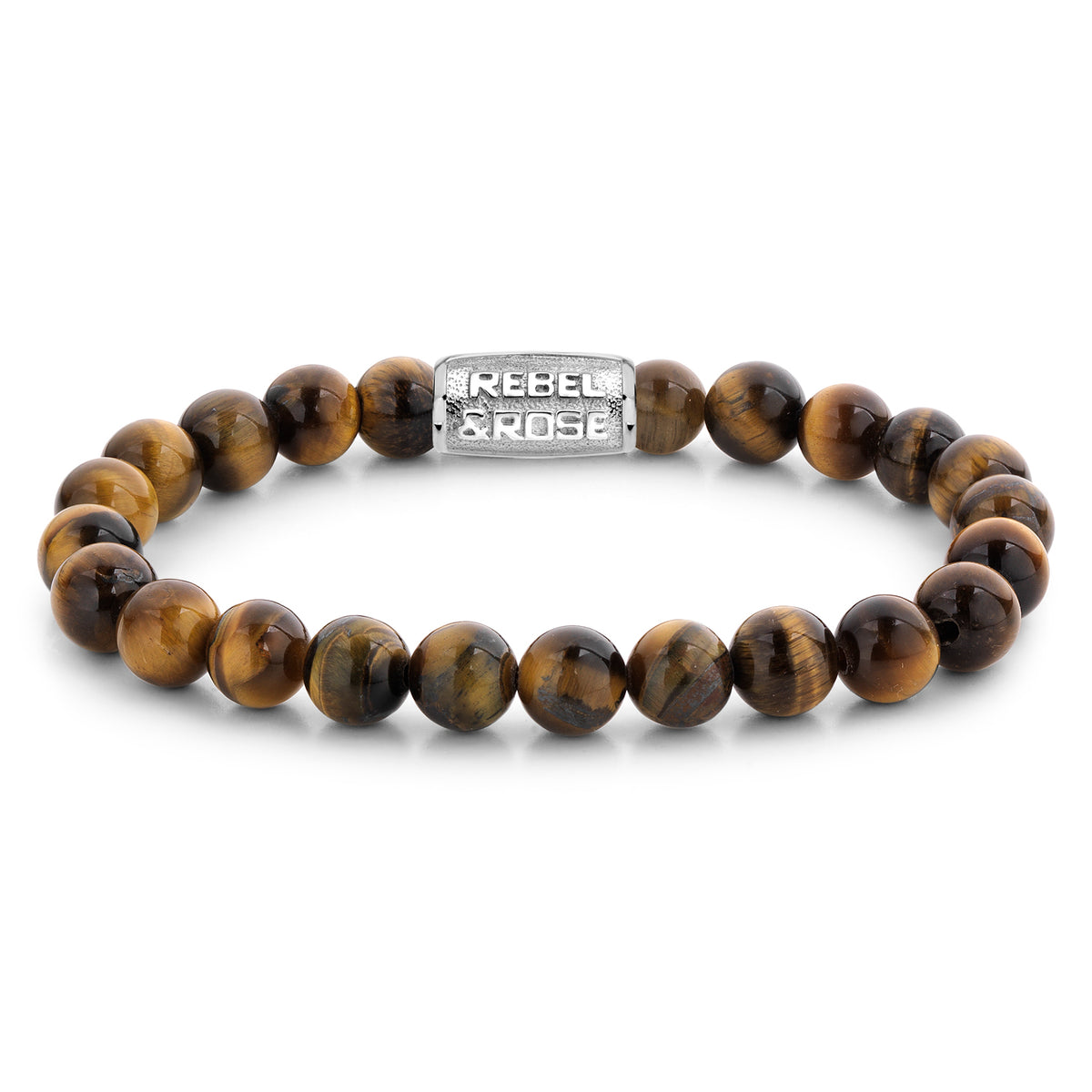 Rebel & Rose Tiger Lily armband 8 mm - bruin