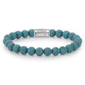 Rebel & Rose Matt Turquoise Delight armband 8 mm - blauw