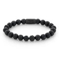 Rebel & Rose Black Moon - All-Black armband 8 mm - zwart