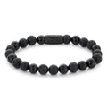 Rebel & Rose Black Rocks - All-Black armband 8 mm - zwart