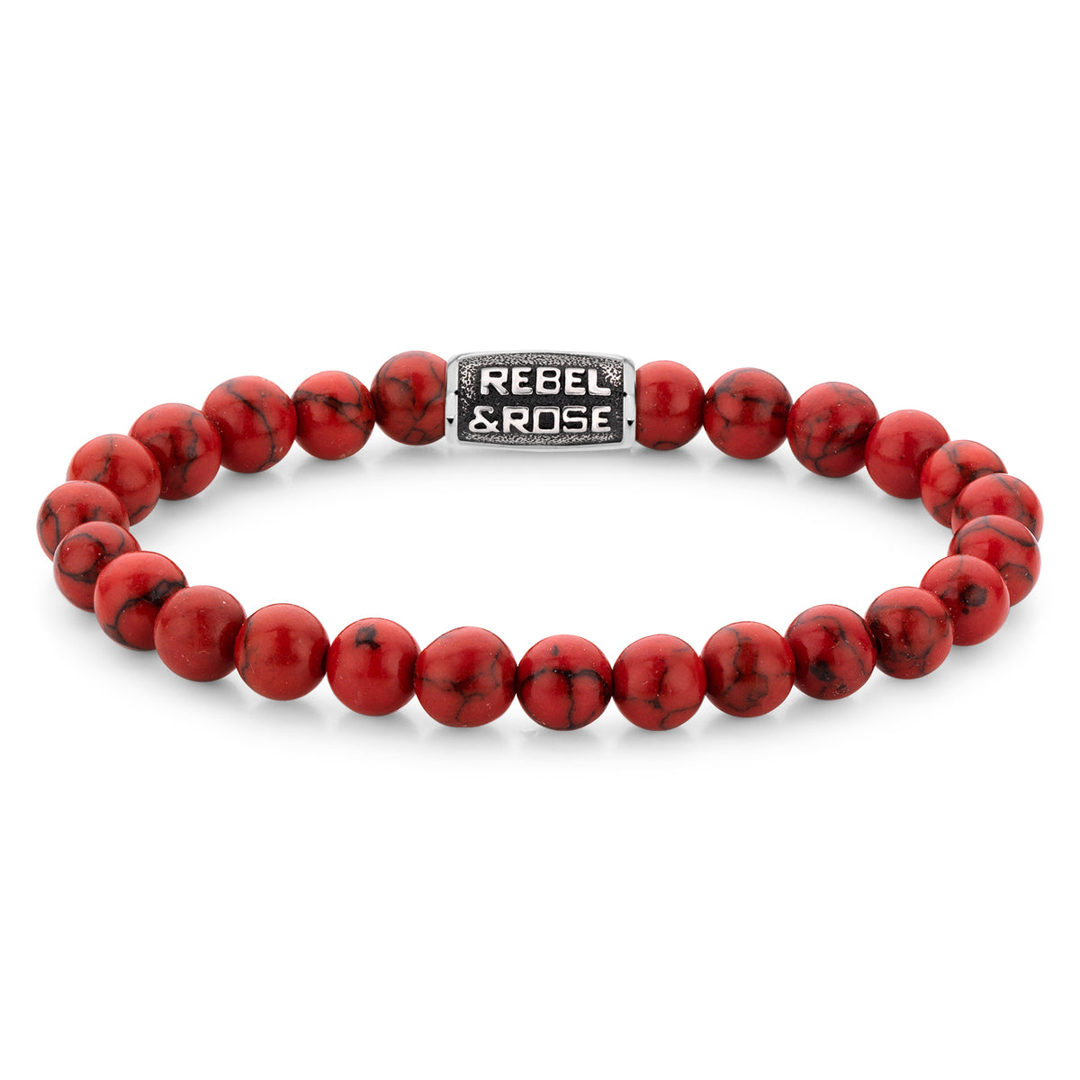 Rebel & Rose Red Delight Vintage armband 8 mm - rood