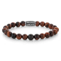 Rebel & Rose Tiger Red Vintage armband 8 mm - zwart en bruin