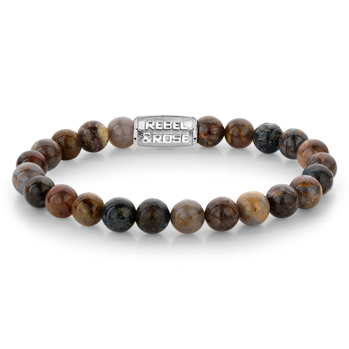 Rebel & Rose Autumn Rocks armband 8 mm - multicolor