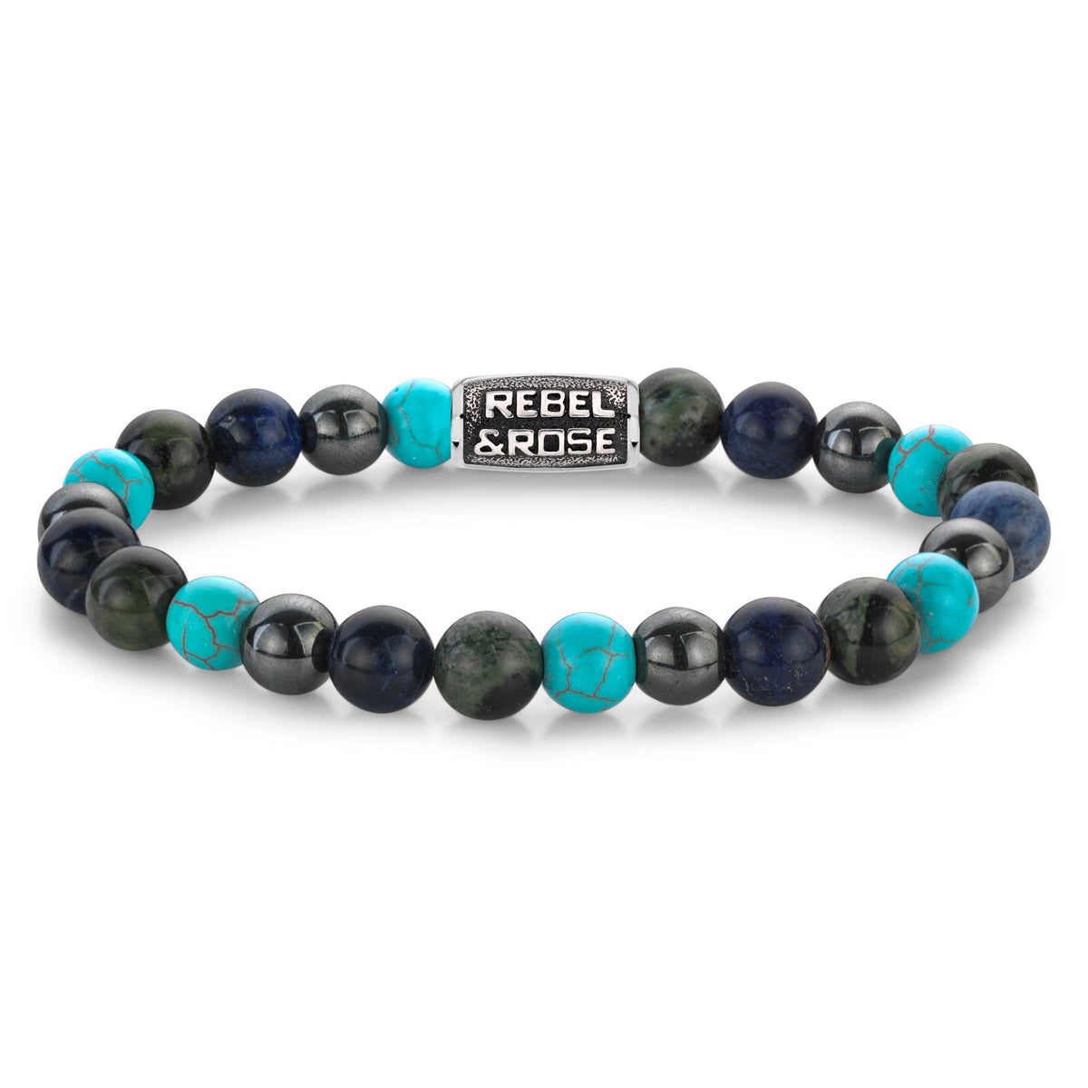 Rebel & Rose Blue Nights Vintage armband 8 mm - multicolor