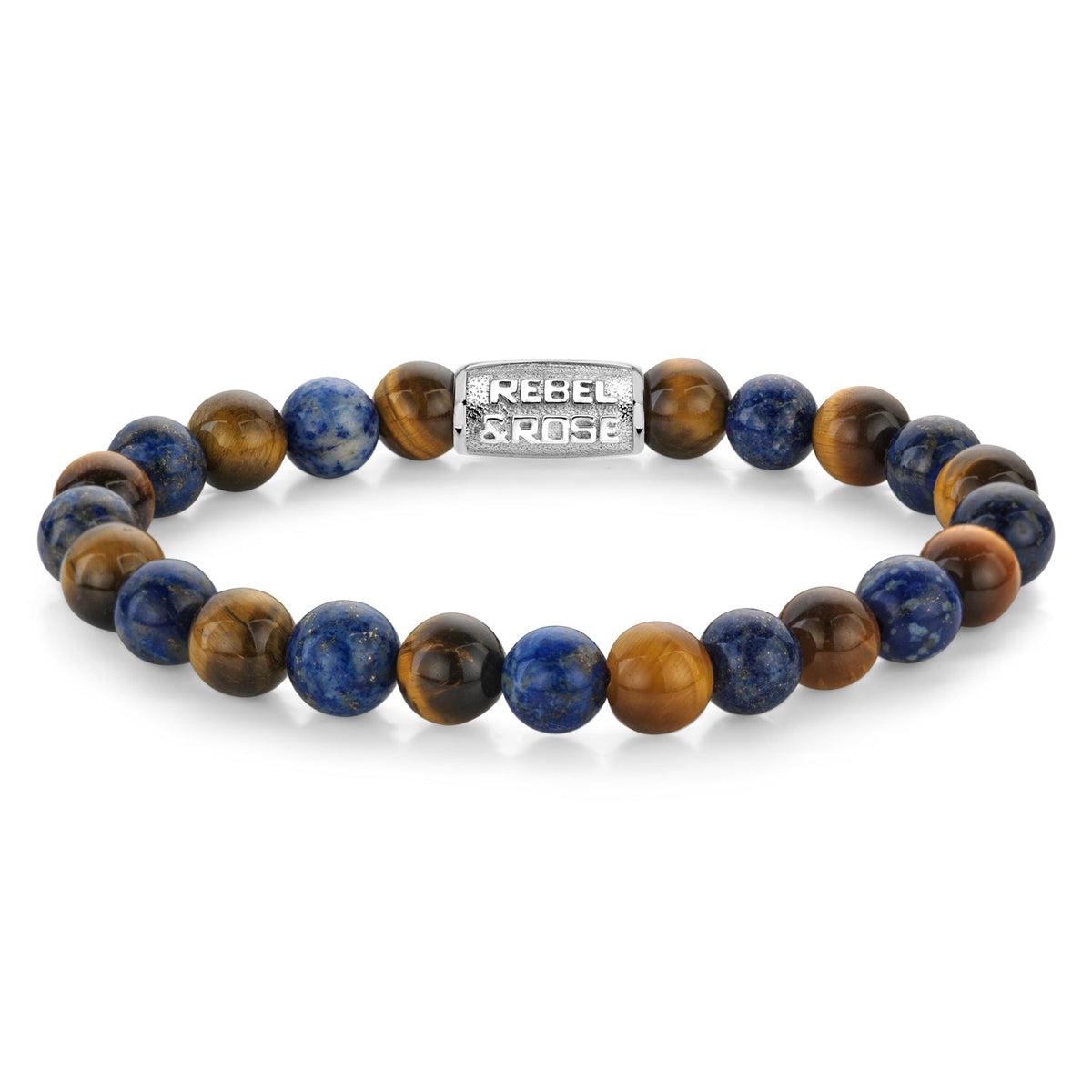 Rebel & Rose Mix Tiger Lapis armband 8 mm - multicolor