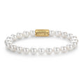 Rebel & Rose Pearl Gem gold-coloured armband 8 mm - wit