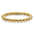Rebel & Rose Gold-coloured Handmade Rocks armband 8 mm - goudkleurig
