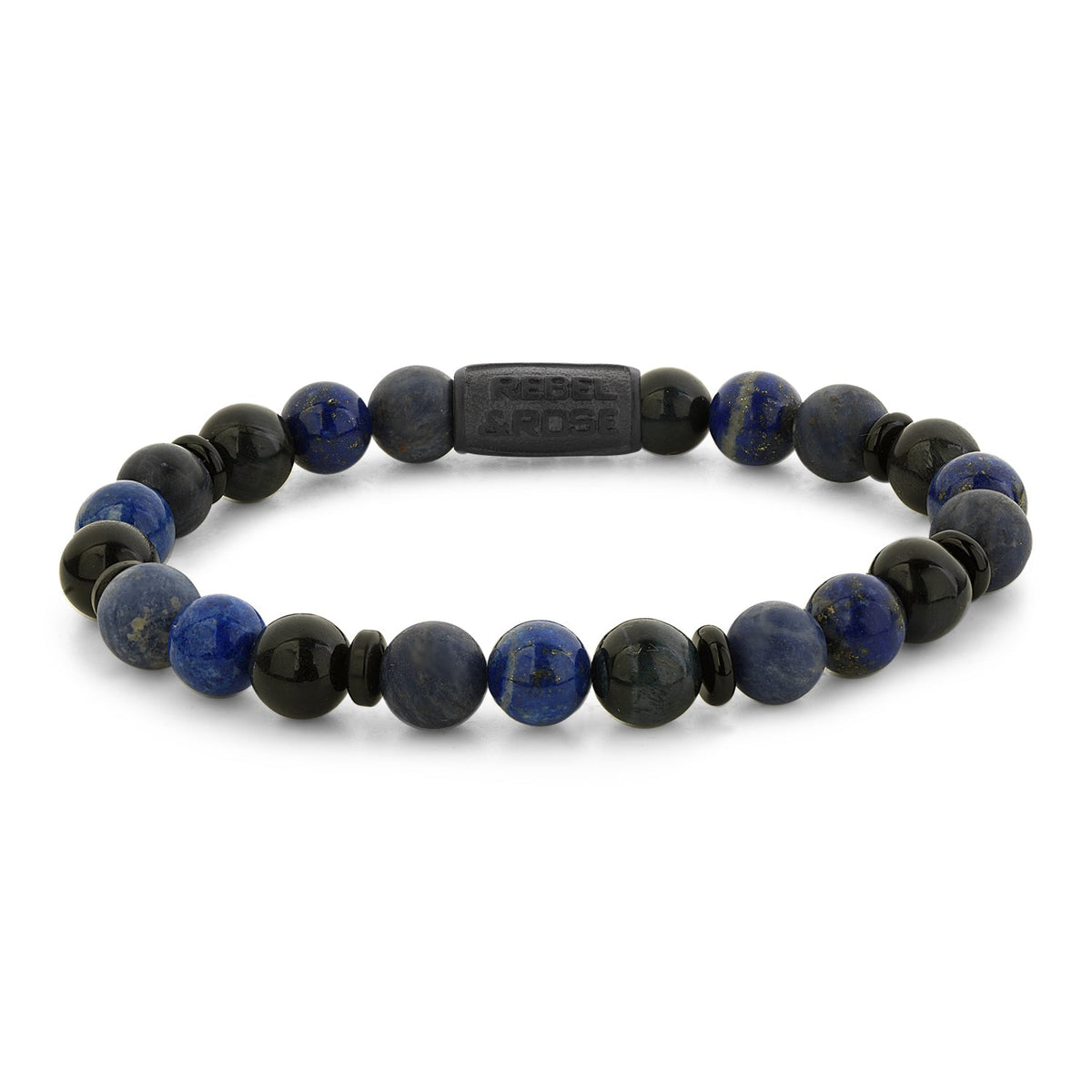 Rebel & Rose Variations Mix-Blue armband 8 mm - blauw