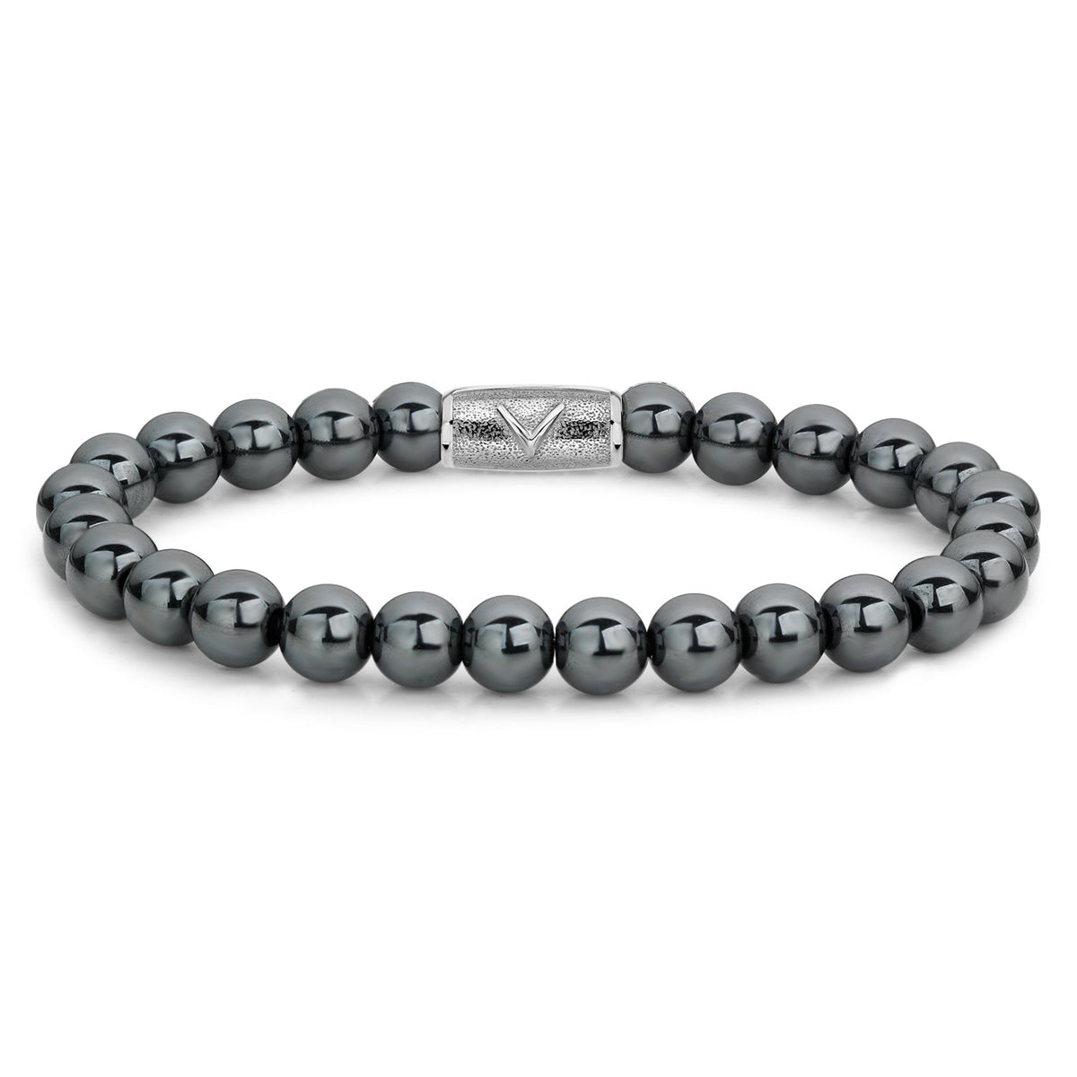 Rebel & Rose Grey Silver Shine DV armband 8 mm - grijs