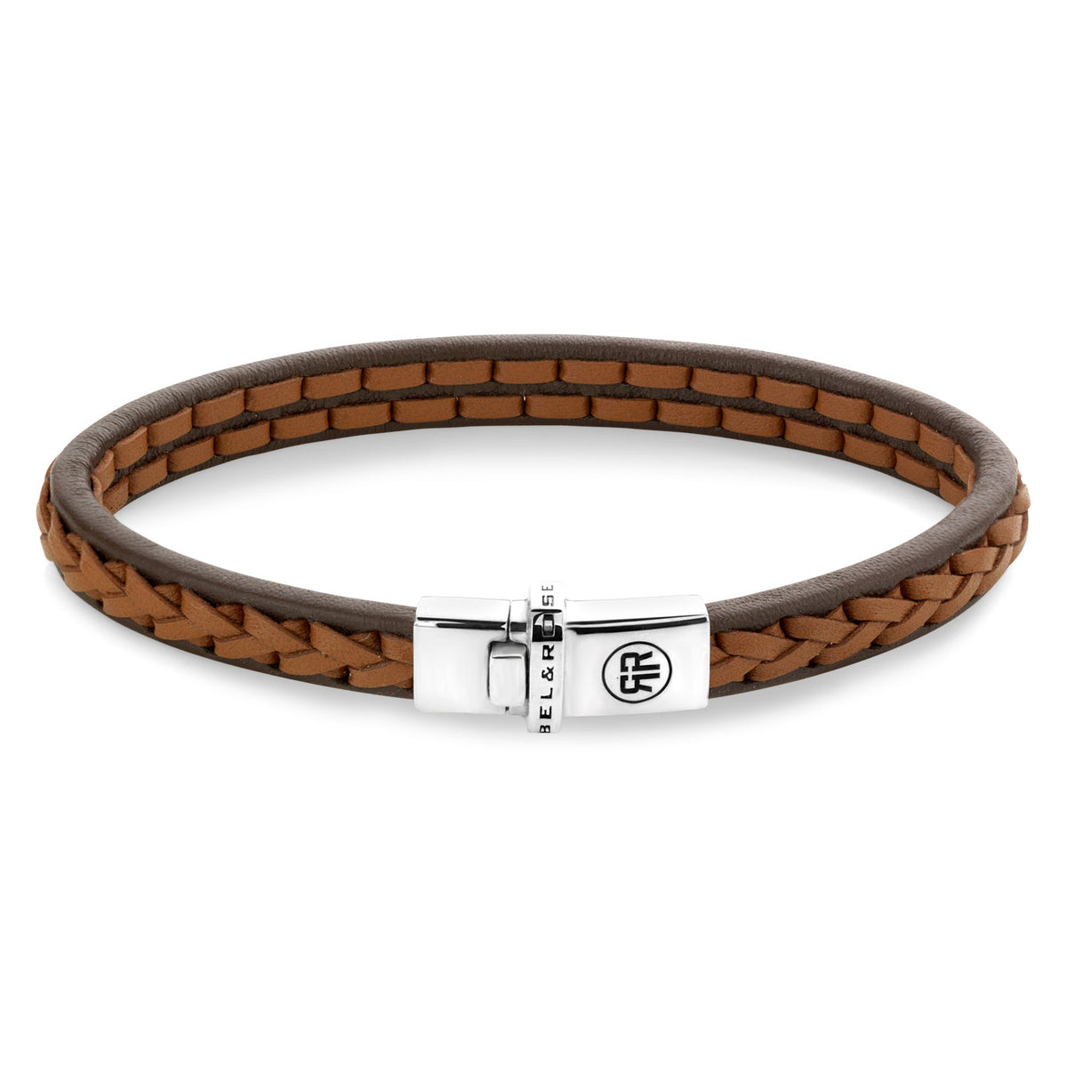 Rebel & Rose Single Stranded Cognac leren armband