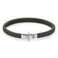 Rebel & Rose Small Braided Ranger leren armband - groen