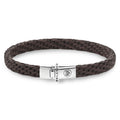 Rebel & Rose Mastery Collection - Woven Small Brown leren armband - bruin