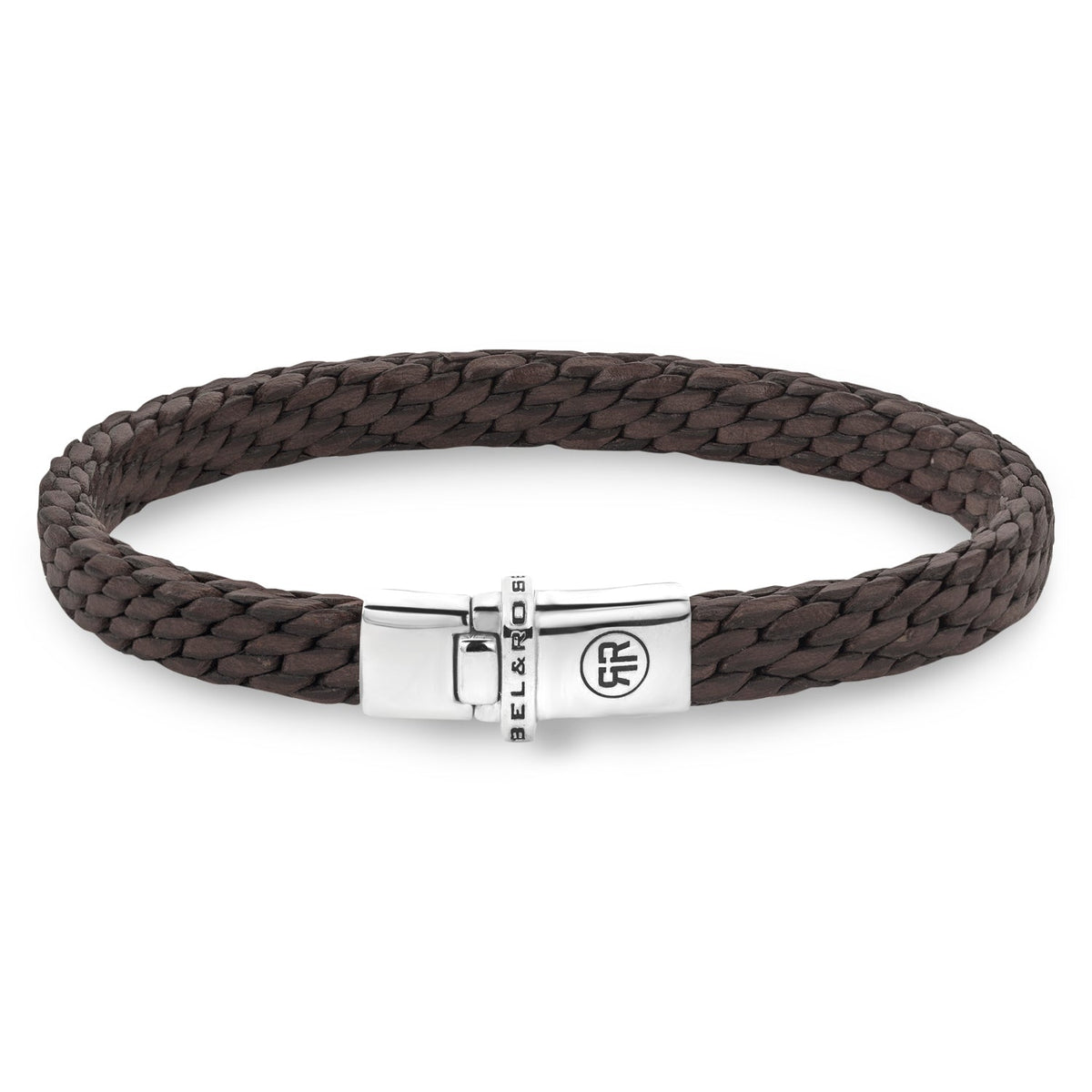 Rebel & Rose Mastery Collection - Woven Small Brown leren armband - bruin