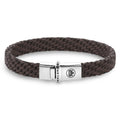 Rebel & Rose Mastery Collection - Woven Brown leren armband - bruin