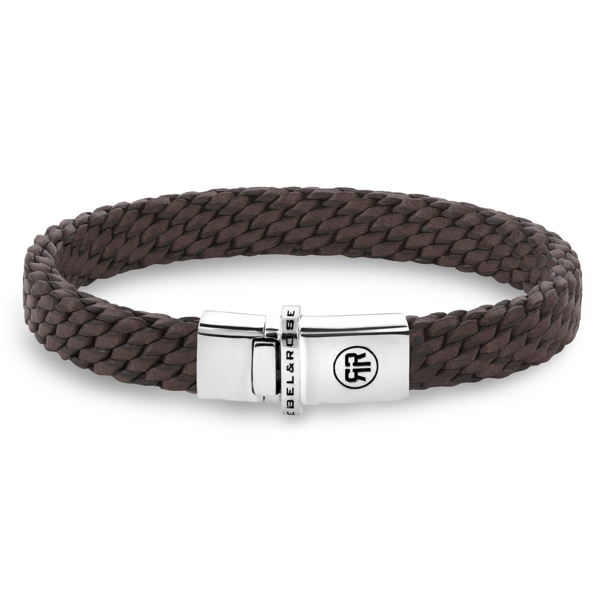 Rebel & Rose Mastery Collection - Woven Brown leren armband - bruin