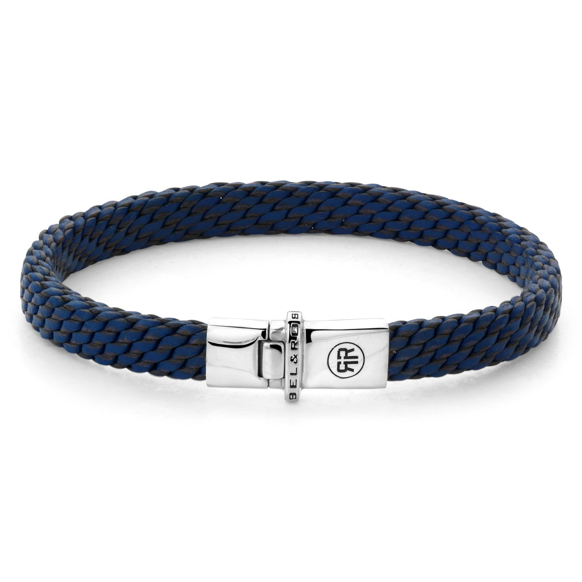 Rebel & Rose Mastery Collection - Woven Small Blue Ltd. leren armband