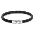 Rebel & Rose Xtra Small Braided Black leren armband - zwart