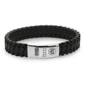 Rebel & Rose Braided Apollo Black leren armband - zwart
