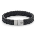 Rebel & Rose Full Metal Premium 12 mm Black leren armband 12 mm - zwart