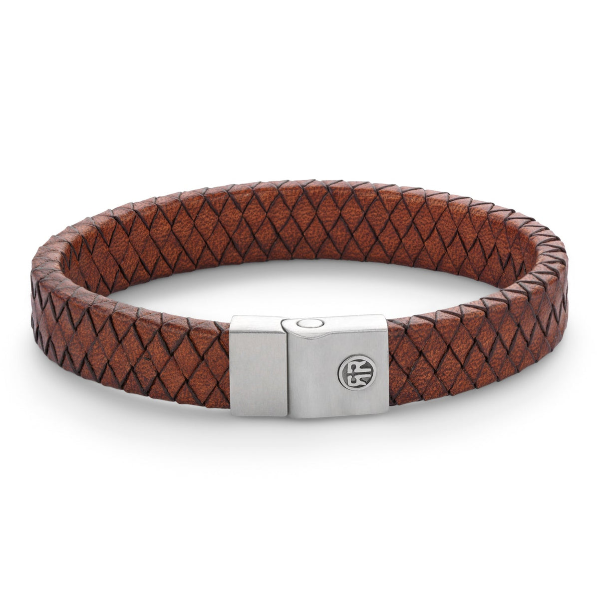 Rebel & Rose Full Metal Premium 12 mm Vintage Brown leren armband 12 mm - bruin