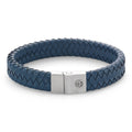 Rebel & Rose Full Metal Premium 12 mm Blue leren armband 12 mm - blauw
