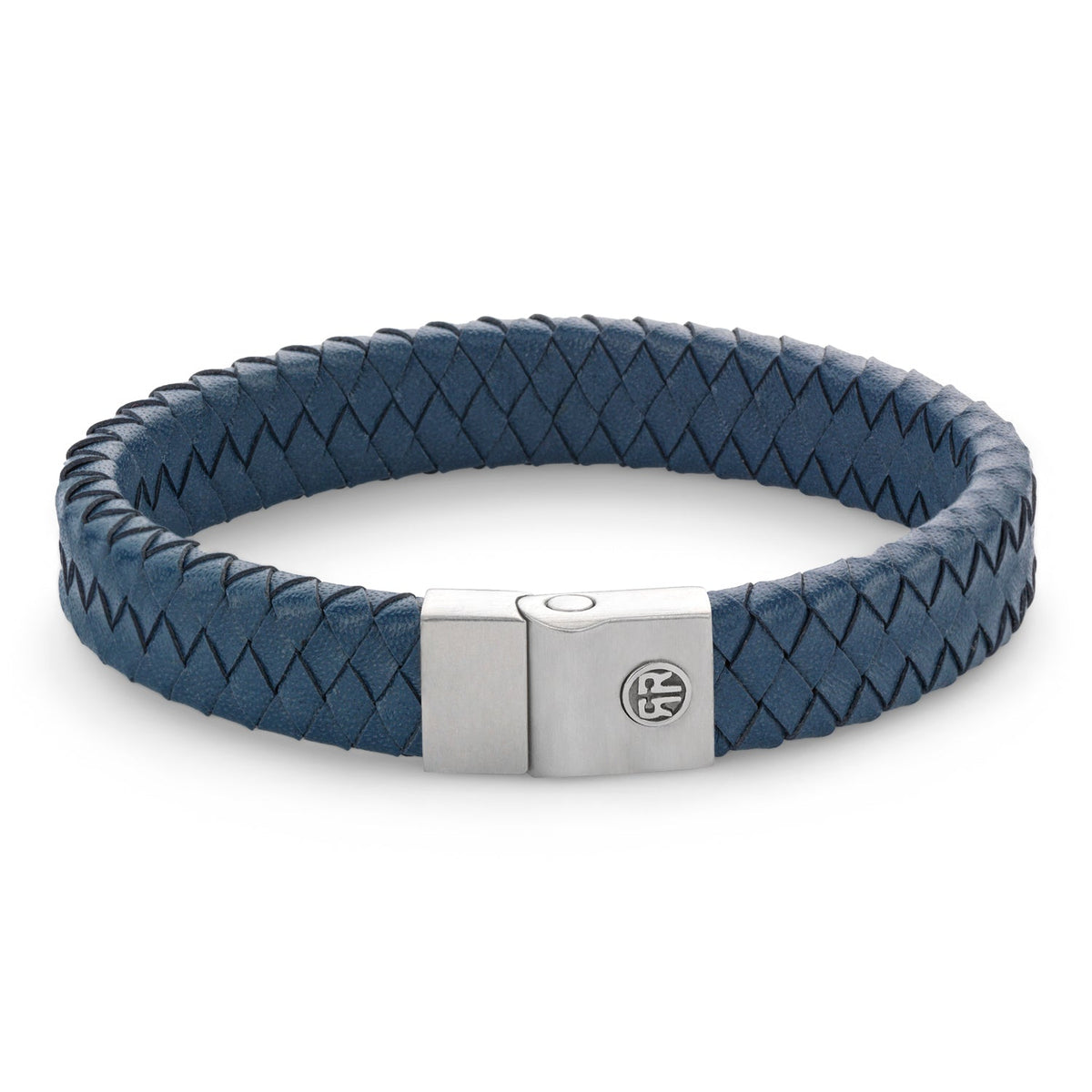 Rebel & Rose Full Metal Premium 12 mm Blue leren armband 12 mm - blauw