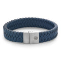Rebel & Rose Full Metal Premium 15 mm Blue leren armband 15 mm - blauw