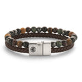 Rebel & Rose Full Metal Combo Stormy Weather leren armband