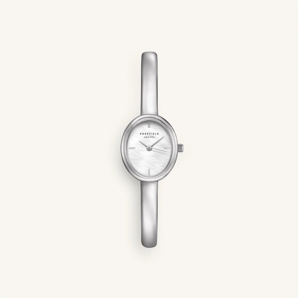 Rosefield Studio Edition 6 Bangle Watch Oval Silver Small 56 mm