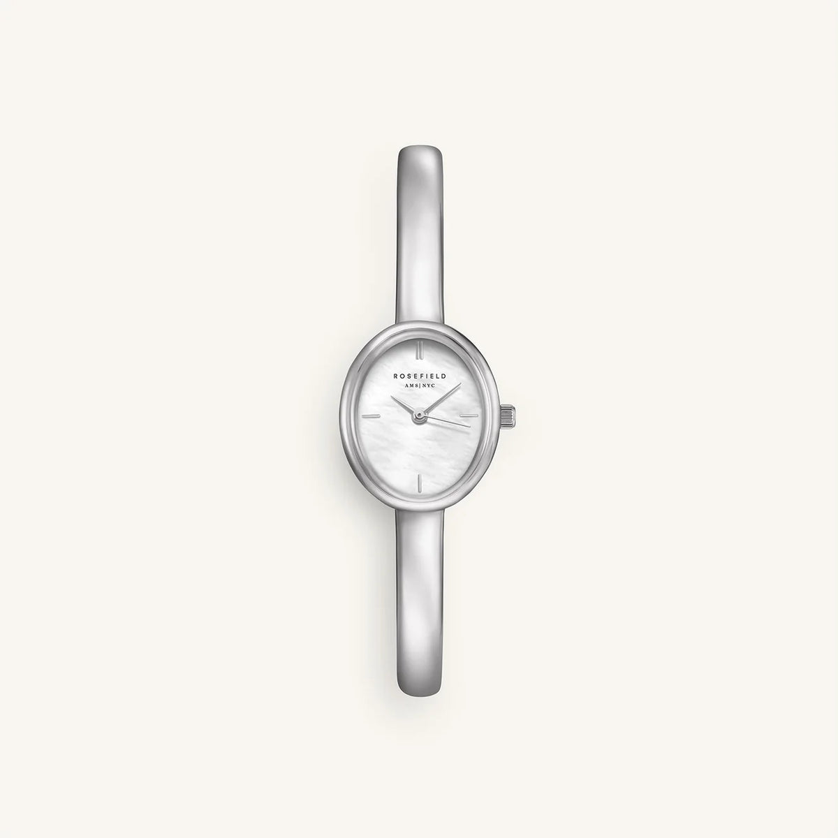 Rosefield Studio Edition 6 Bangle Watch Oval Silver Small 56 mm
