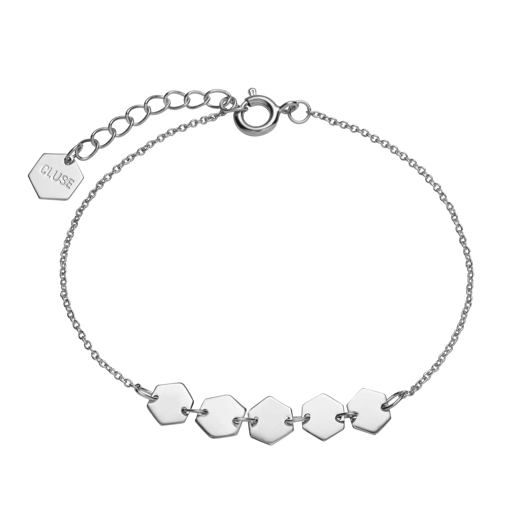 CLUSE Essentielle Zilverkleurige Hartjesarmband CLJ12007 - productfoto