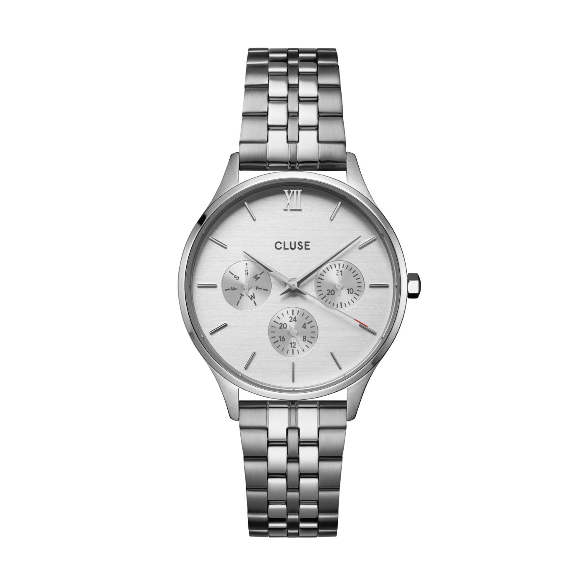 CLUSE Multifunction Zilverkleurig Dameshorloge CW10703 - productfoto