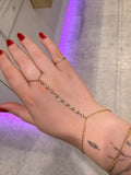 Oval strass hand chain