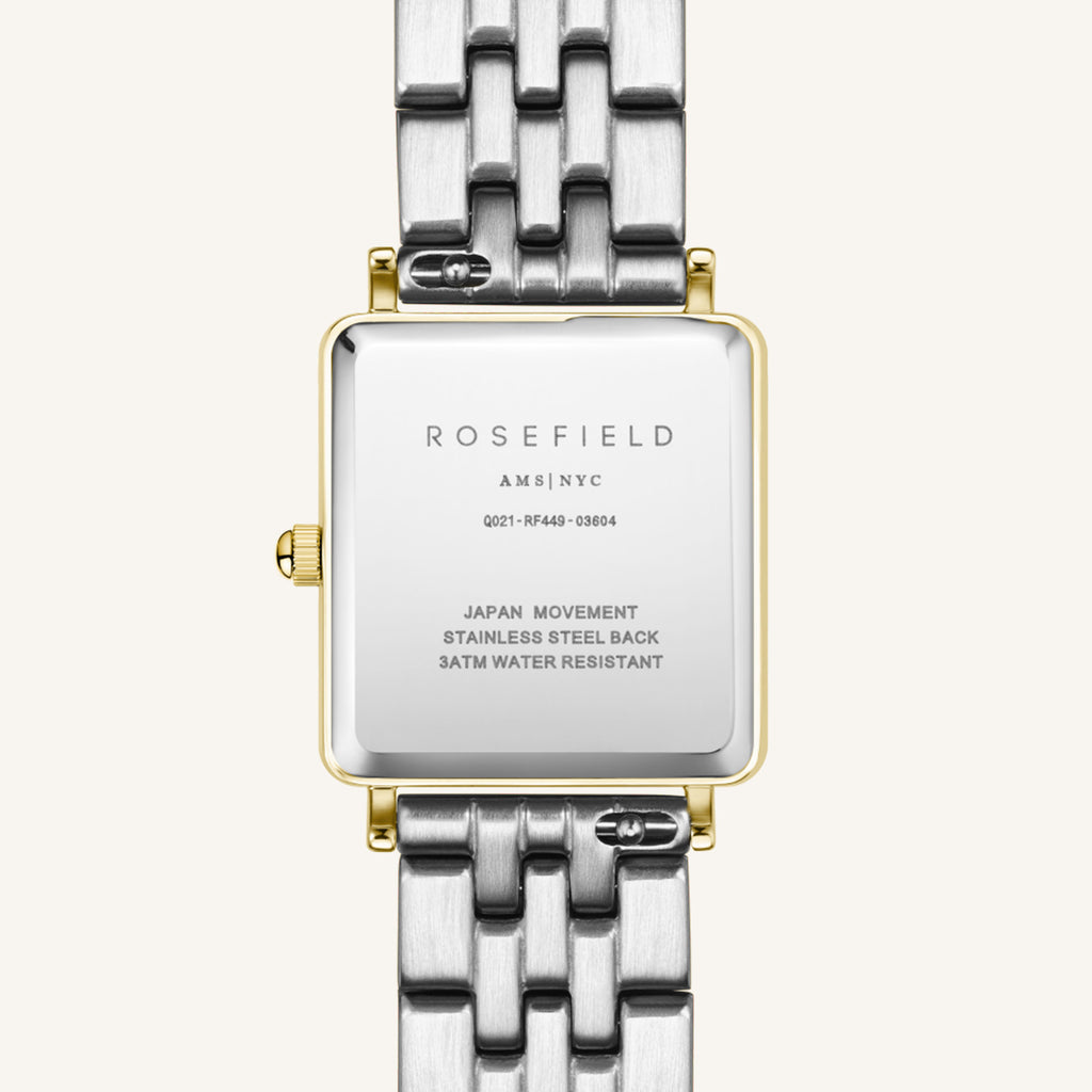 Rosefield Boxy XS horloge QMWSSG-Q023 achterkant